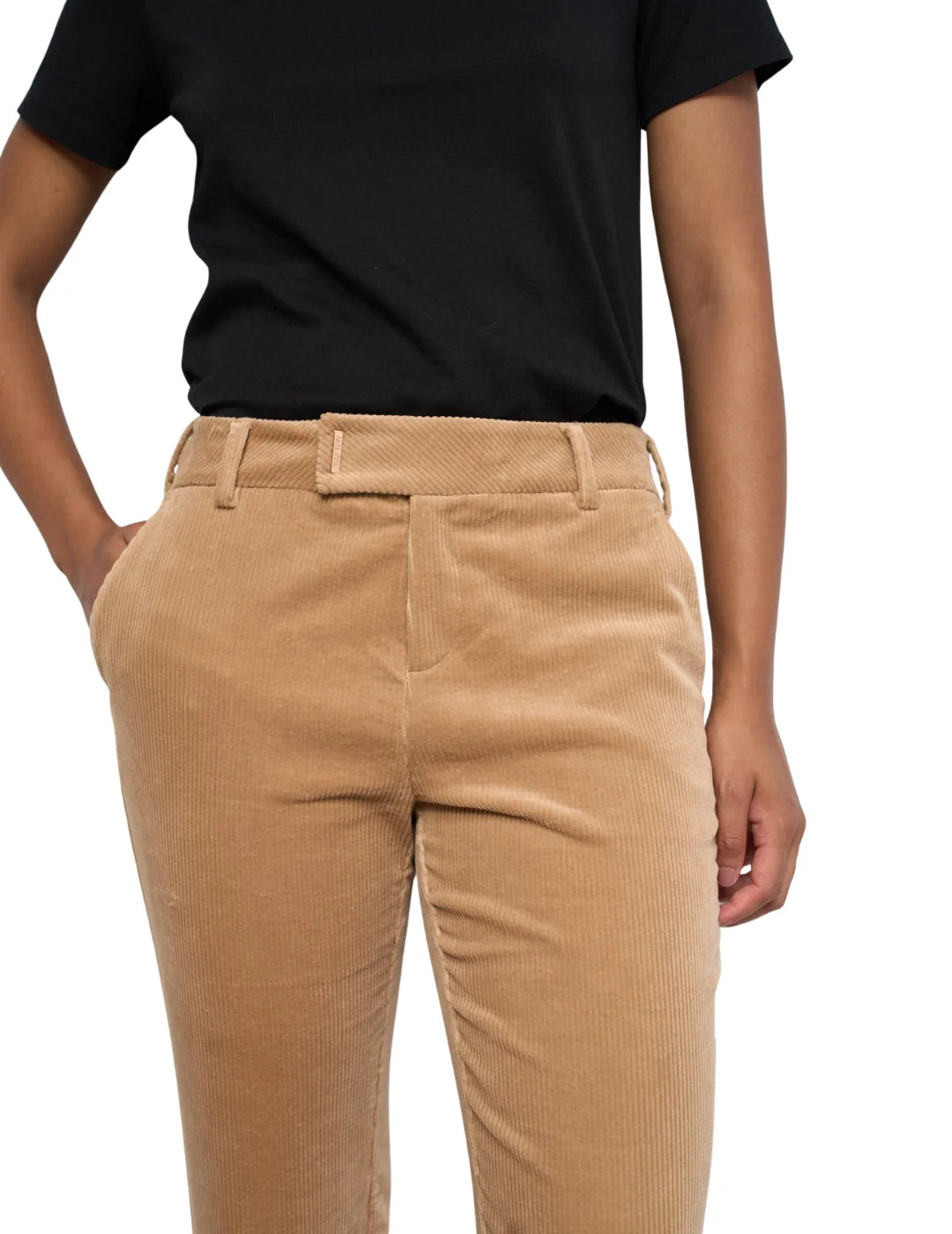 Pantalón Chino Flare Salsa Jeans Pana Marrón | Bicos de Fío