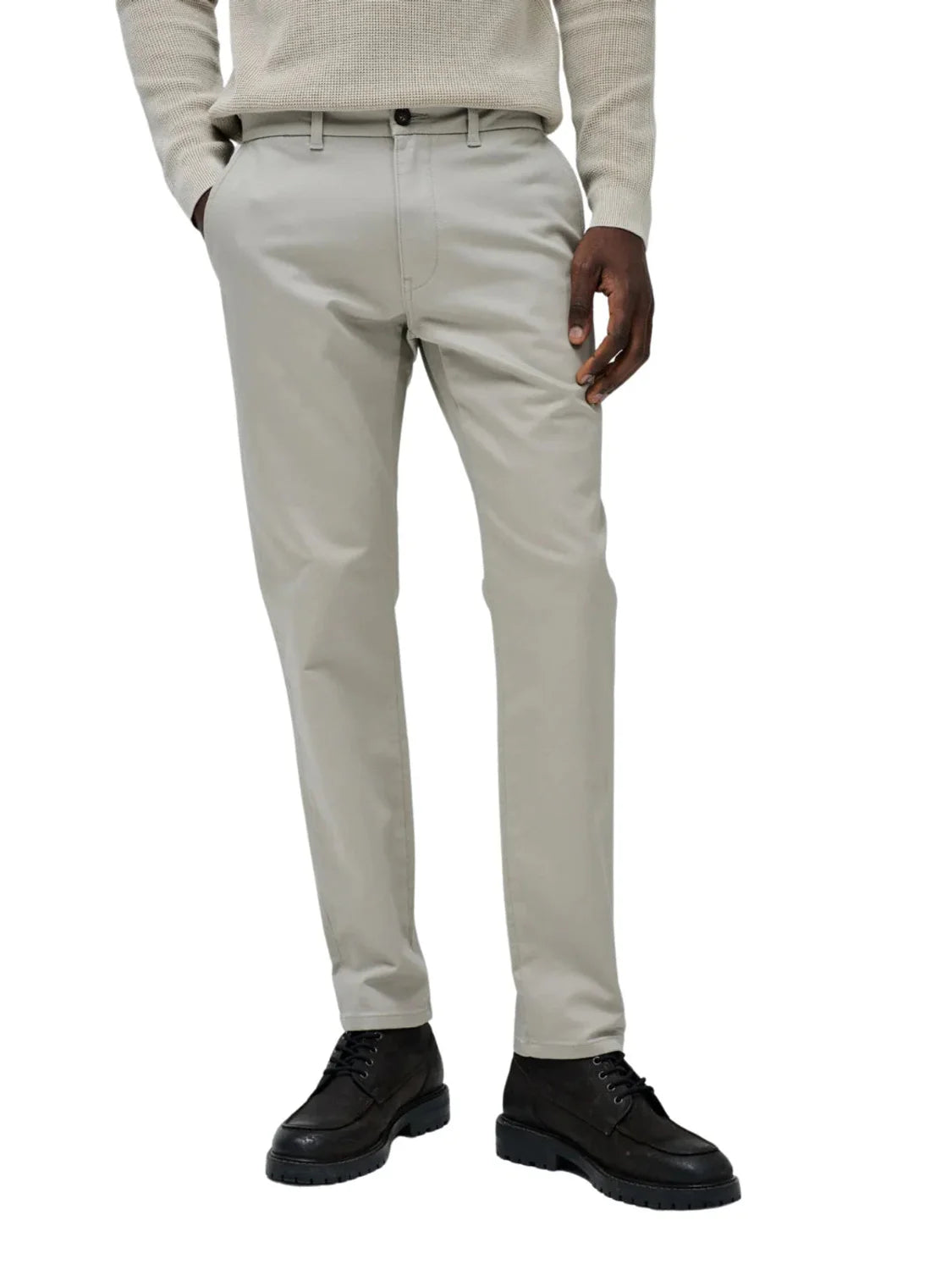 Pantalón Chino Slim S-Activ Salsa Jeans Beige | Bicos de Fío