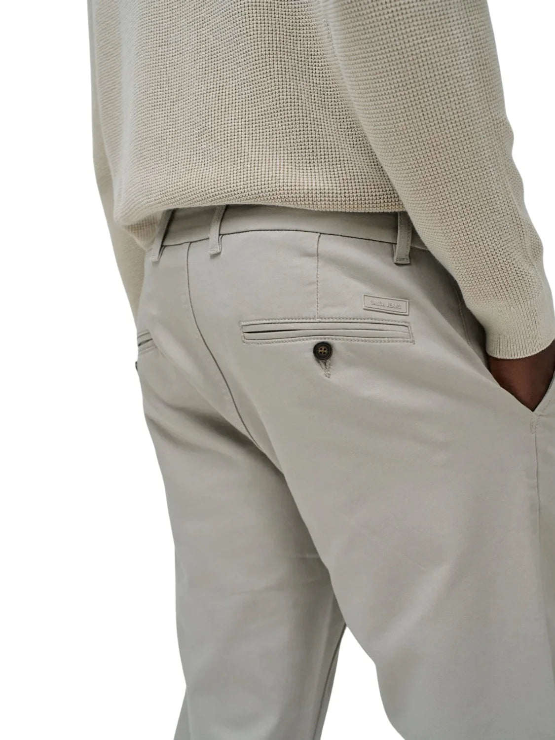 Pantalón Chino Slim S-Activ Salsa Jeans Beige | Bicos de Fío