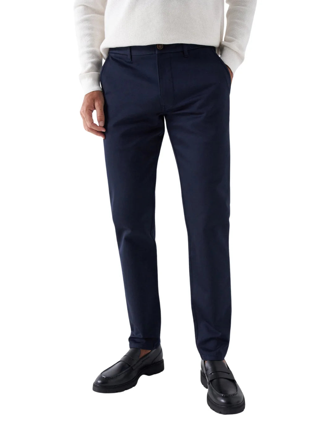 Pantalón Chino Slim Salsa Jeans S-Activ Azul Marino | Bicos de Fío