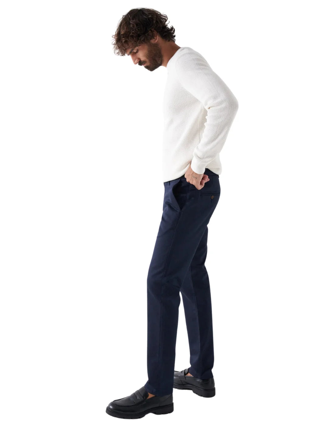 Pantalón Chino Slim Salsa Jeans S-Activ Azul Marino | Bicos de Fío