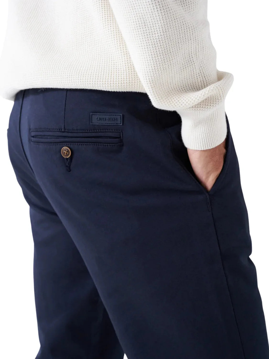 Pantalón Chino Slim Salsa Jeans S-Activ Azul Marino | Bicos de Fío