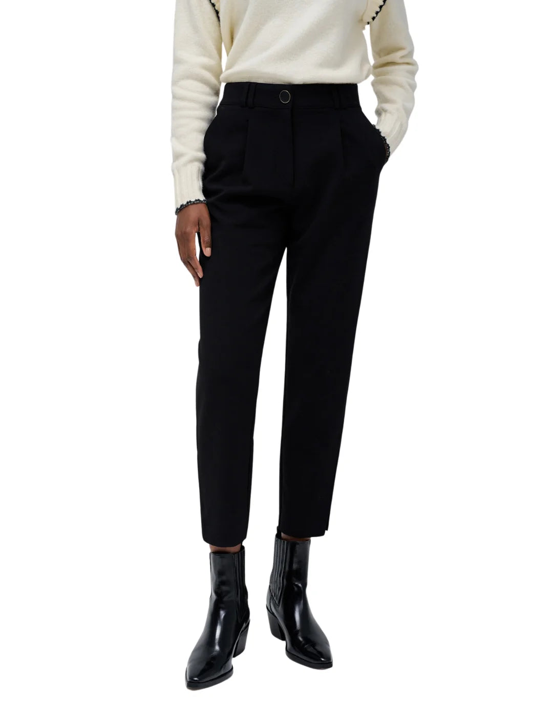 Pantalón Chino Slim Salsa Jeans Tela Negro | Bicos de Fío