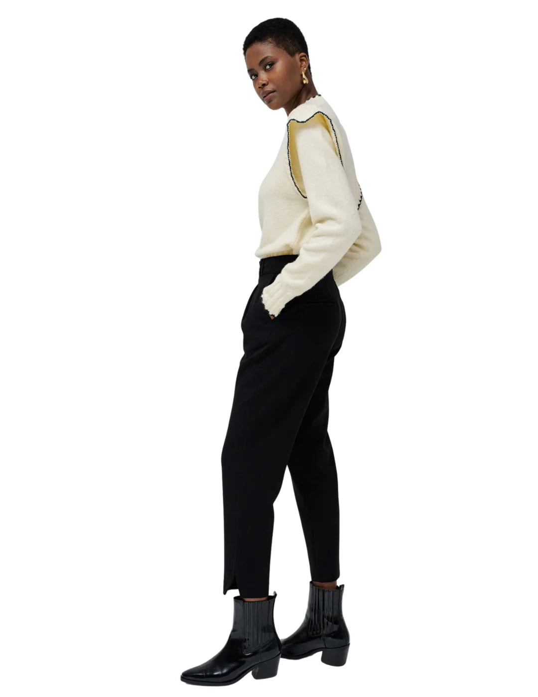 Pantalón Chino Slim Salsa Jeans Tela Negro | Bicos de Fío