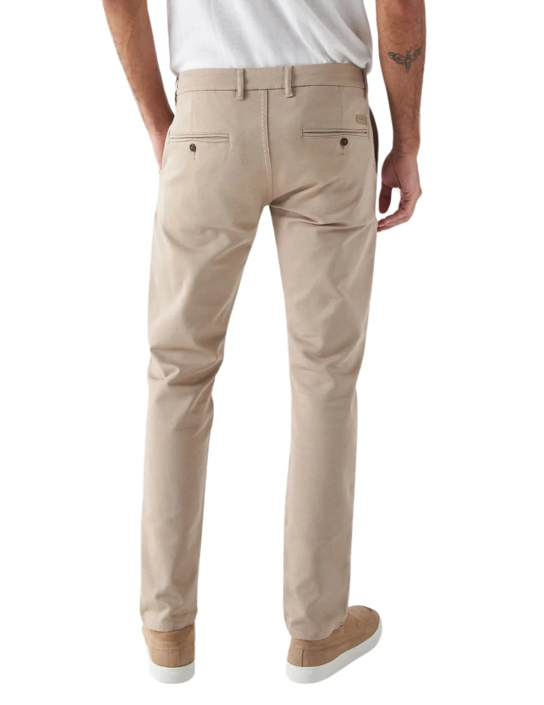 Pantalón Chino Slim Salsa Jeans S-Activ Beige | Bicos de Fío