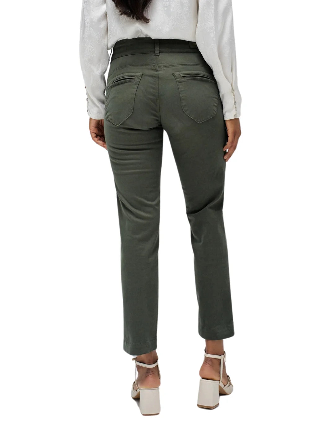 Pantalón Chino Secret Salsa Jeans Verde | Bicos de Fío