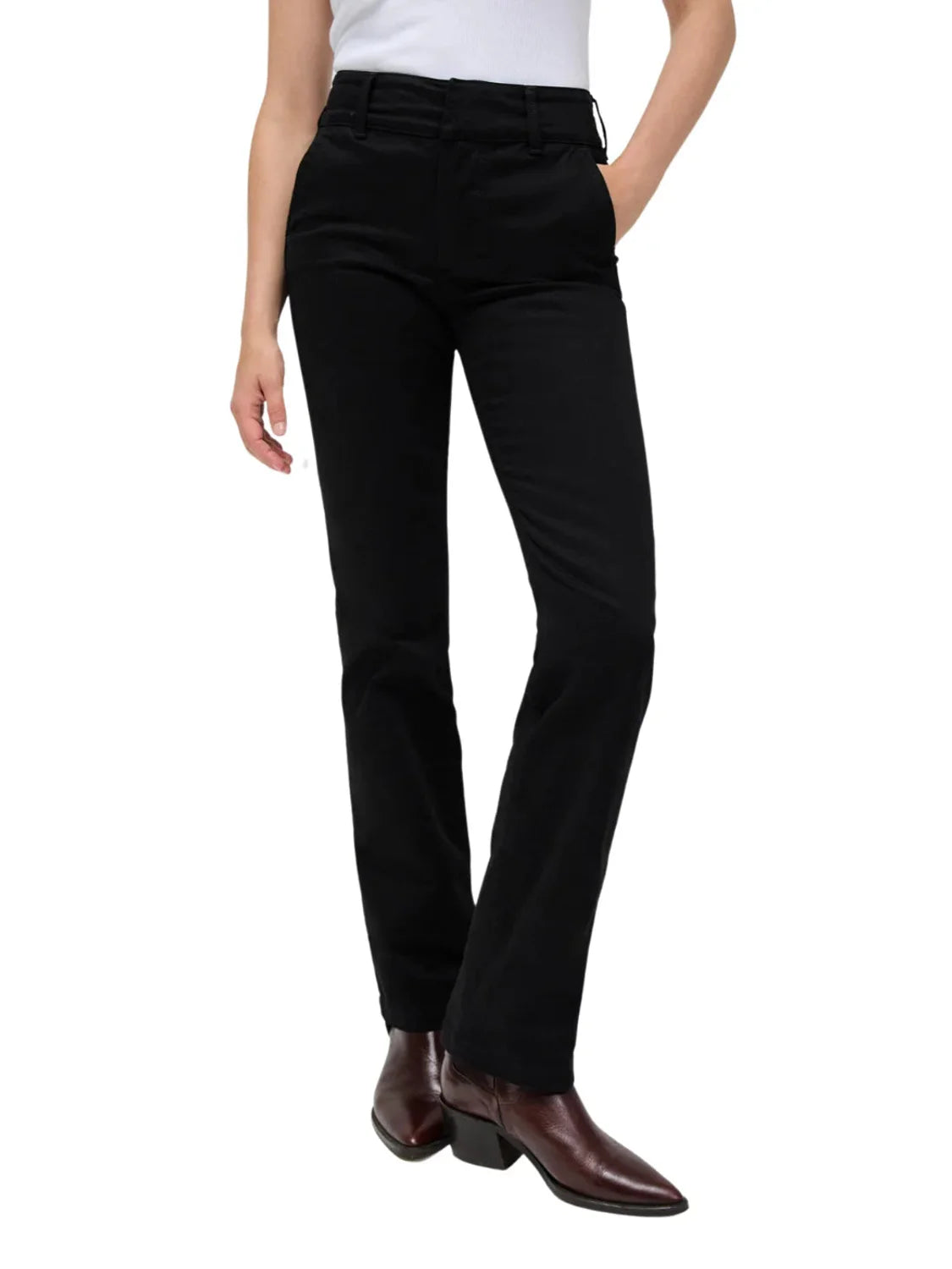 Pantalón Chino Straight Salsa Jeans Negro | Bicos de Fío