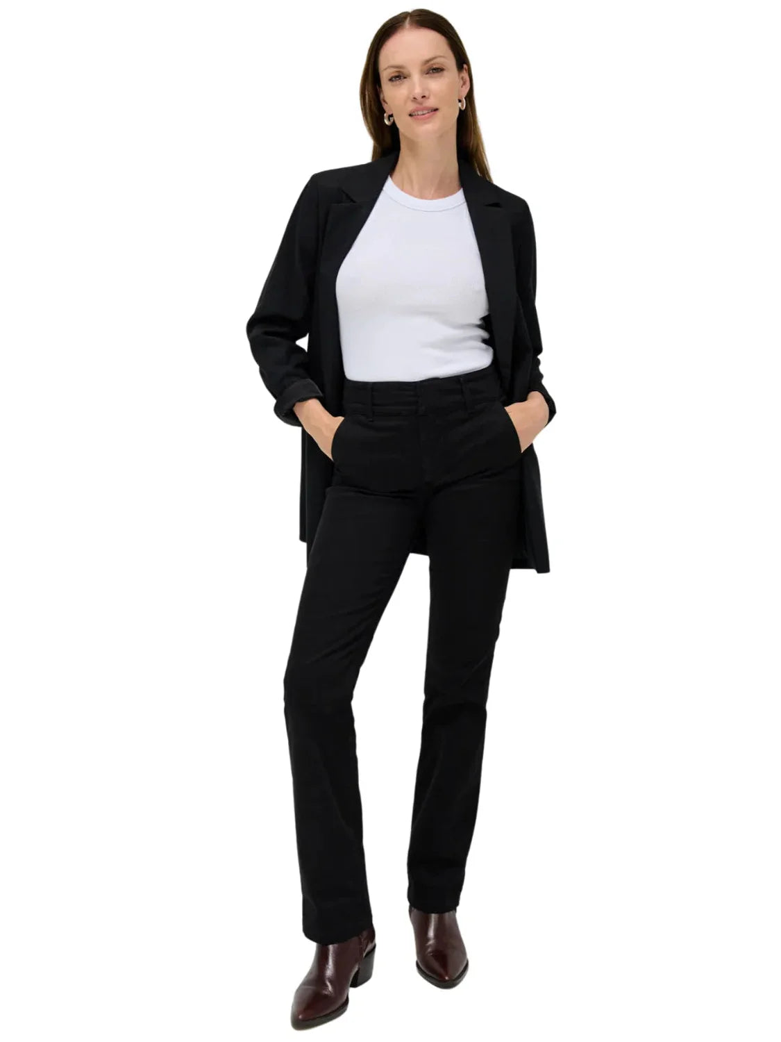 Pantalón Chino Straight Salsa Jeans Negro | Bicos de Fío