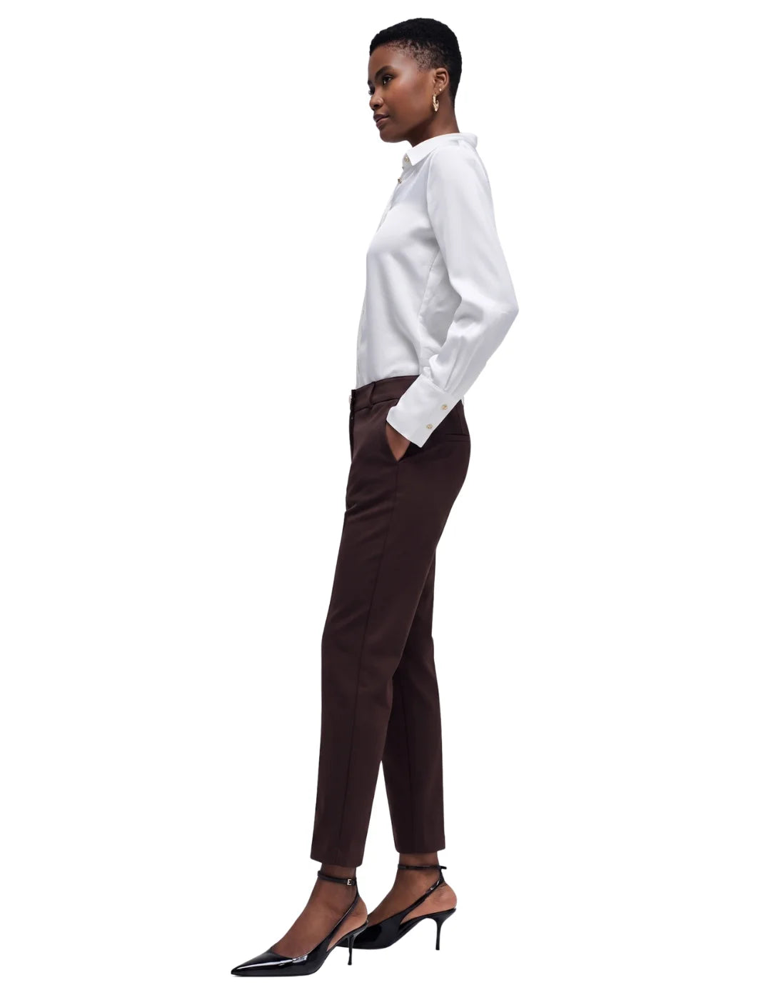 Pantalón Chino Slim Fit Salsa Jeans Marrón | Bicos de Fío