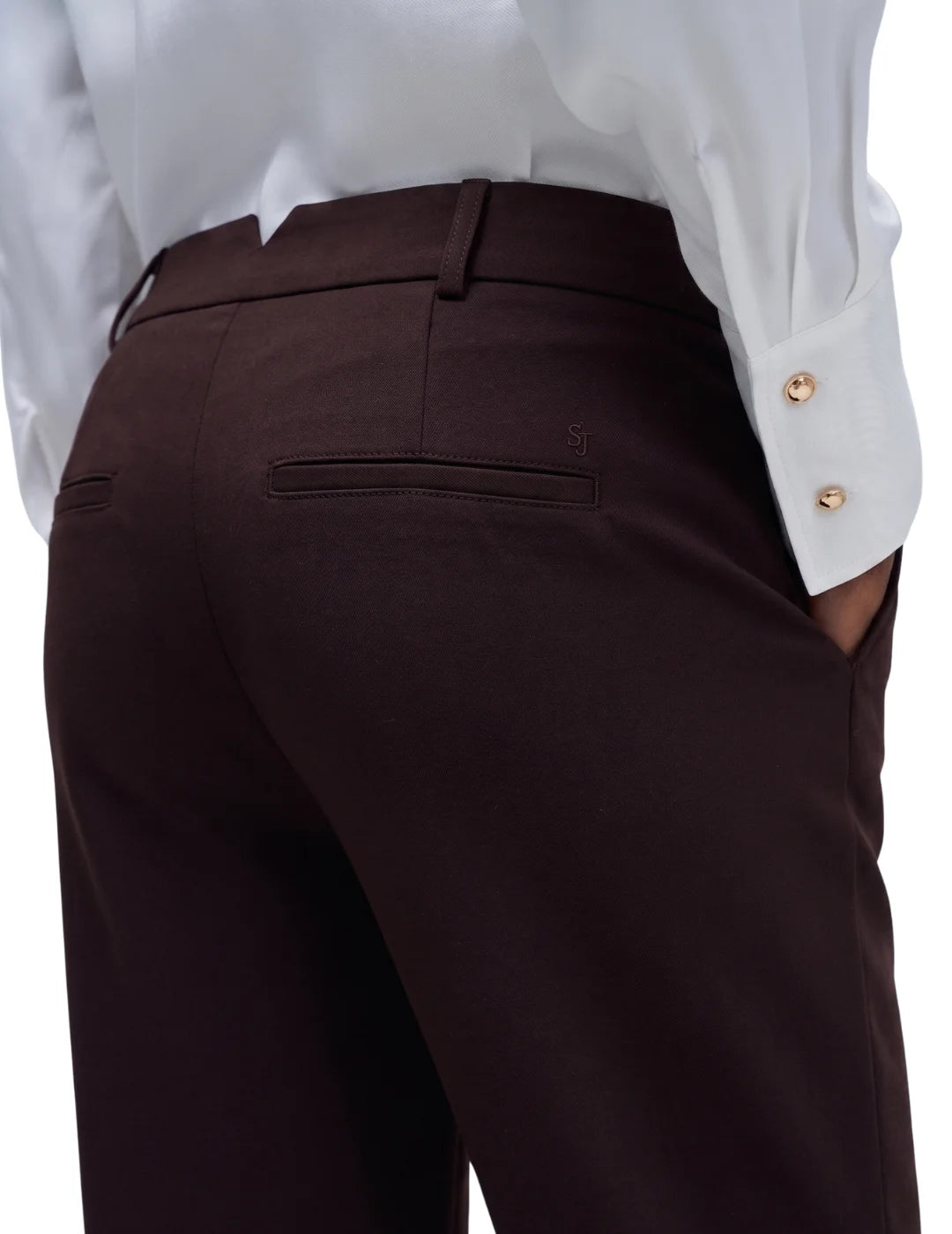 Pantalón Chino Slim Fit Salsa Jeans Marrón | Bicos de Fío