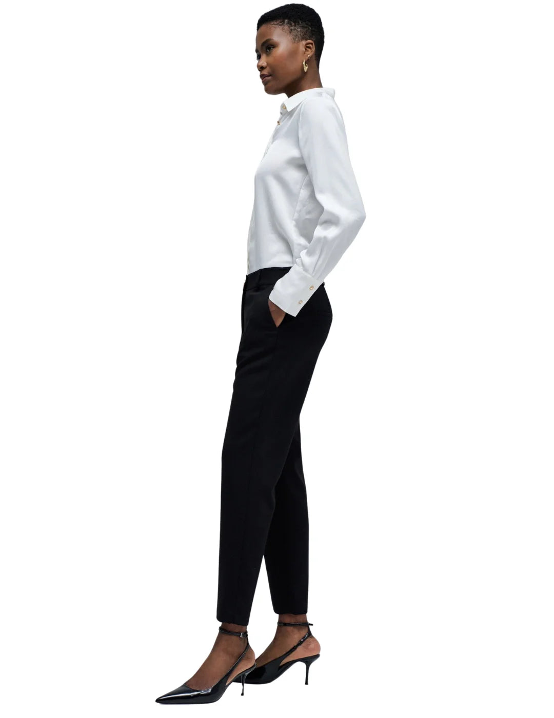 Pantalón Chino Slim Fit Salsa Jeans Negro | Bicos de Fío