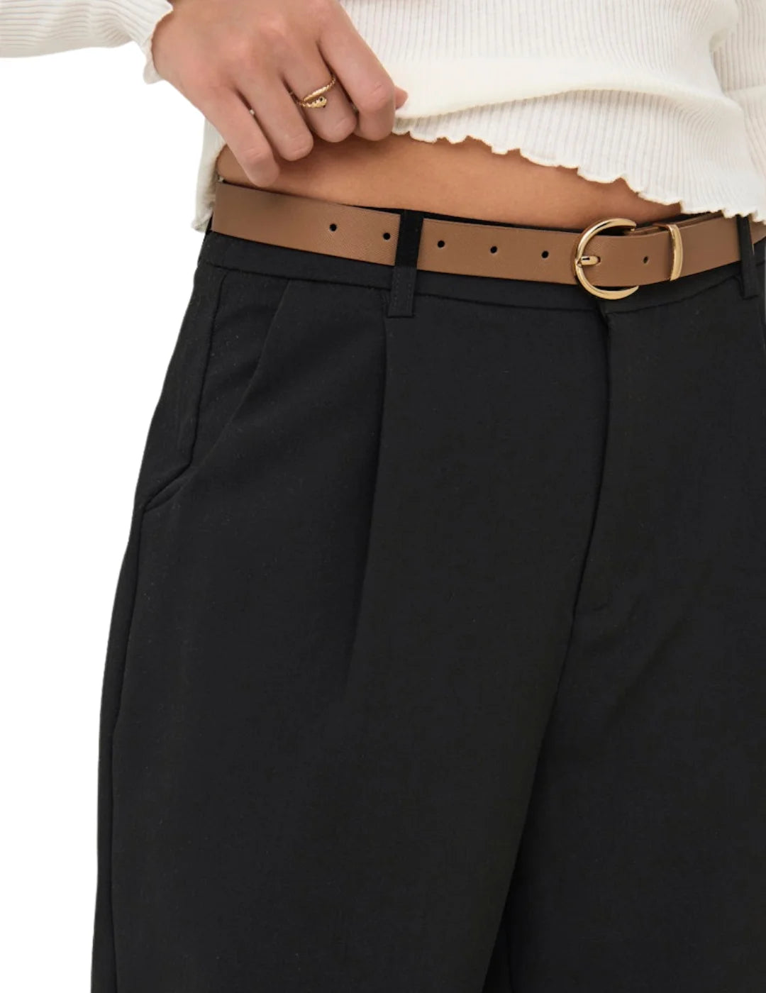 Pantalón Barrel ONLY Adi Negro | Bicos de Fío