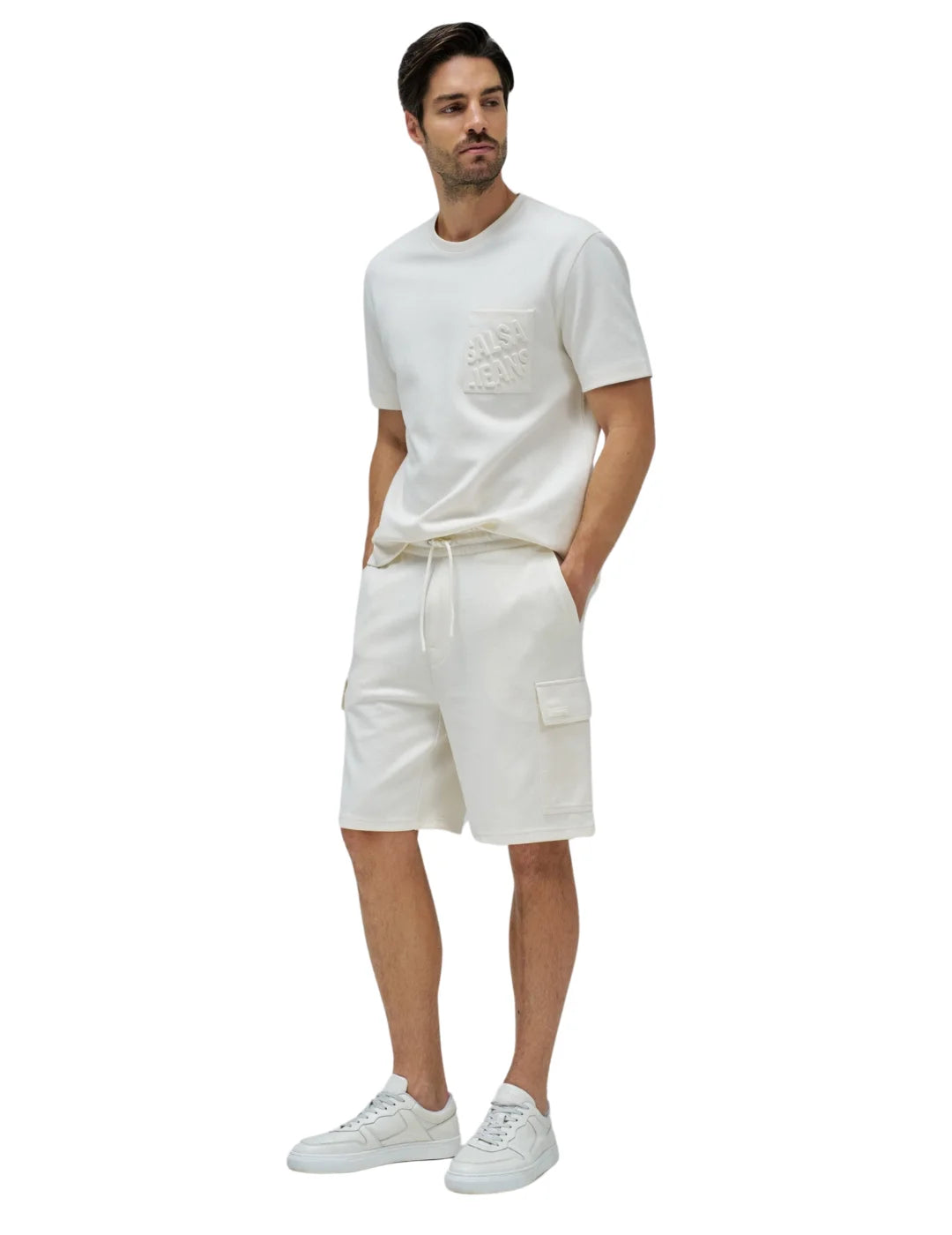 Pantalón Corto Cargo Salsa Jeans Arena | Bicos de Fío