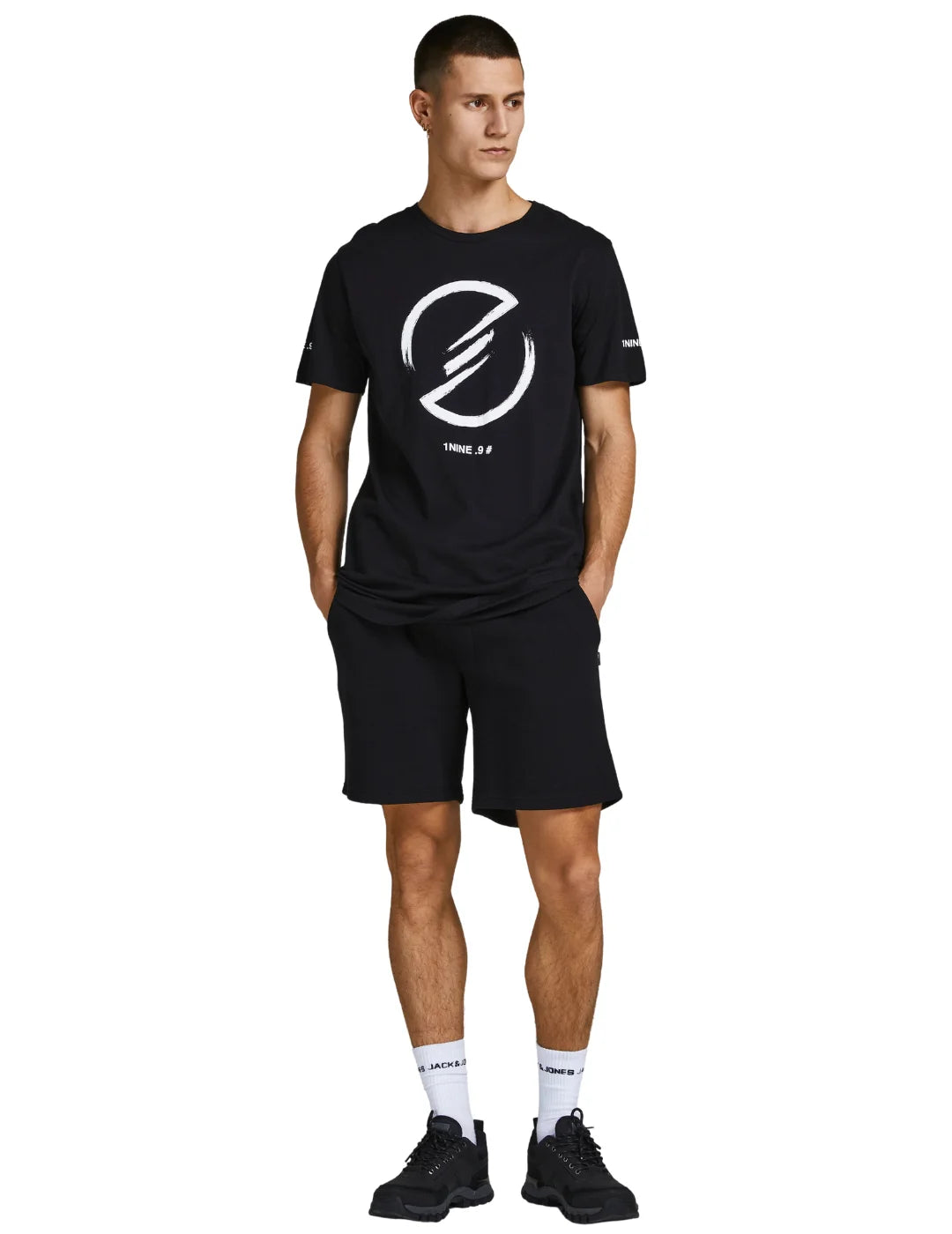 Shorts Deportivos Jack&Jones Gordon Bradley Negro | Bicos de Fío