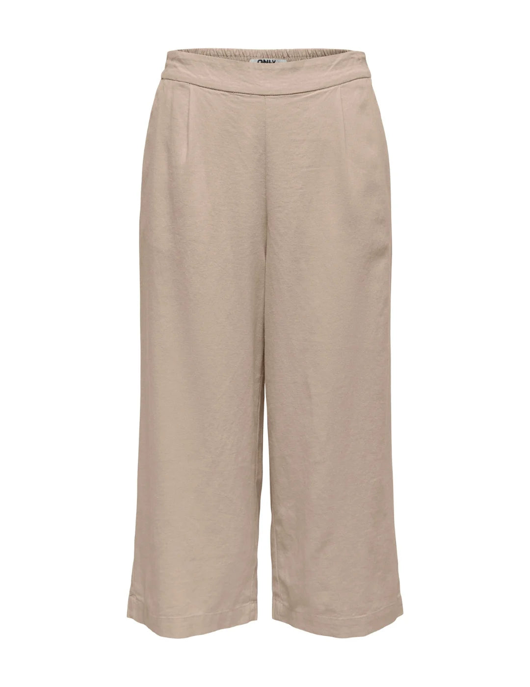 Pantalón Culotte Ancho Lino Only Onlcarisa Beige | Bicos de Fío