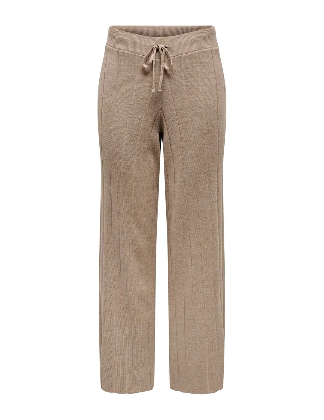 Pantalón Recto Punto Only Onltess Beige | Bicos de Fío