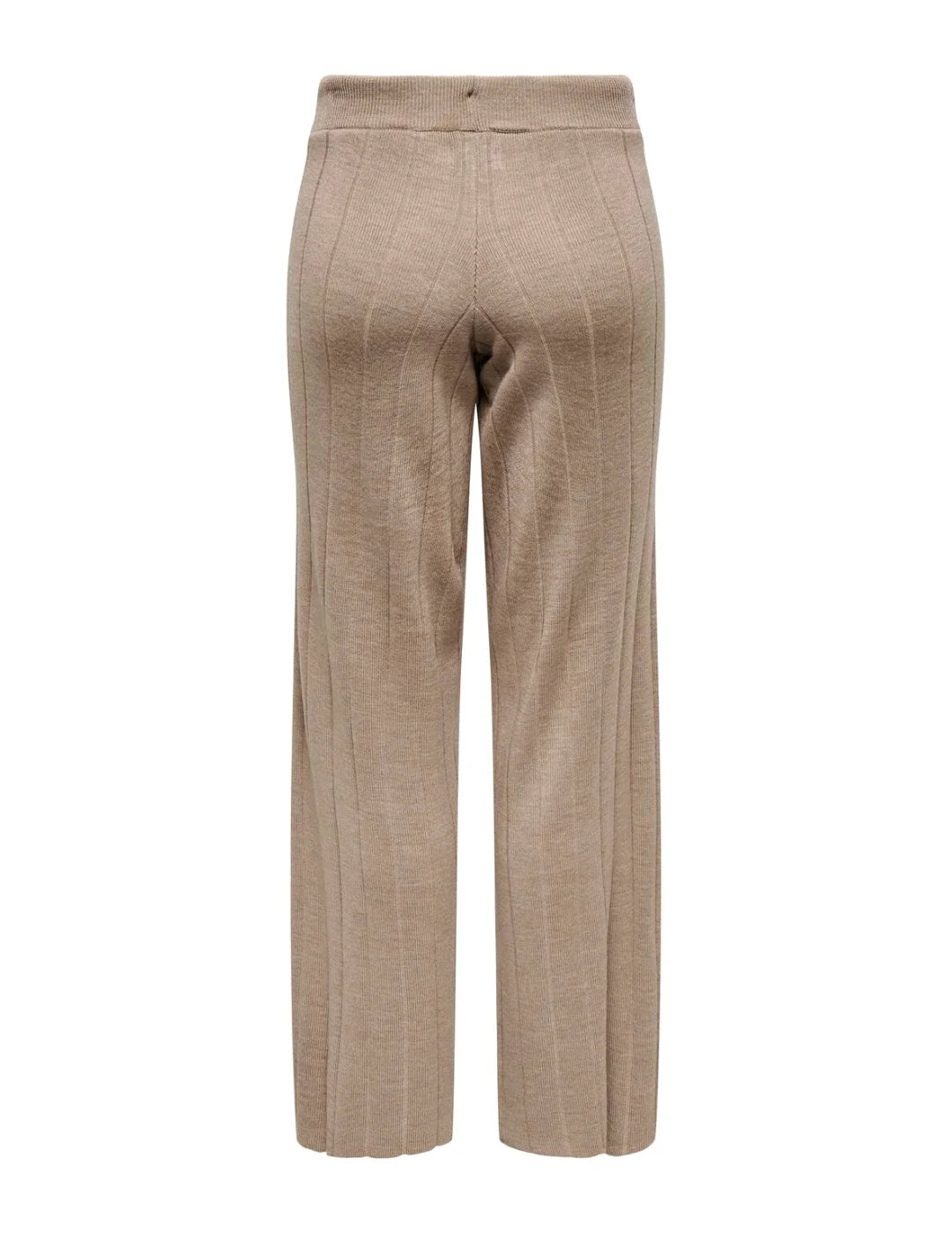 Pantalón Recto Punto Only Onltess Beige | Bicos de Fío
