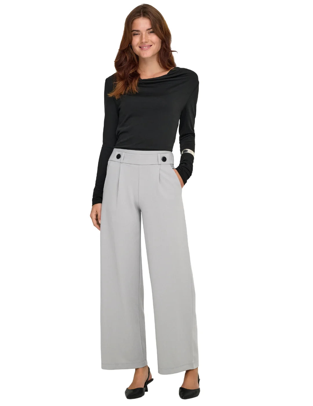 Pantalón Ancho JDY Geggo Ultimate Grey | Bicos de Fío