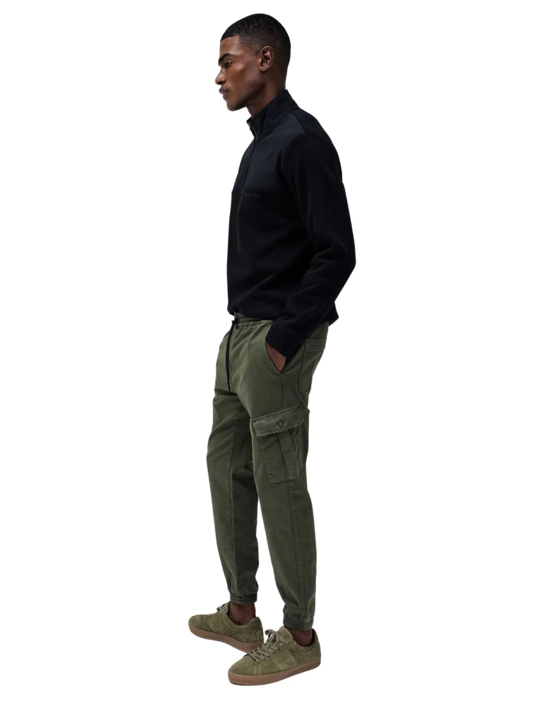 Pantalón Jogger Cargo Puño Salsa Jeans Verde | Bicos de Fío