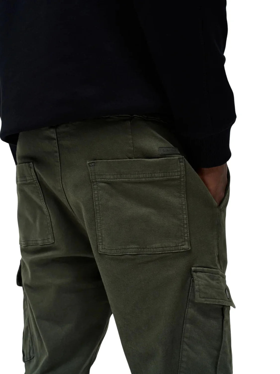 Pantalón Jogger Cargo Puño Salsa Jeans Verde | Bicos de Fío