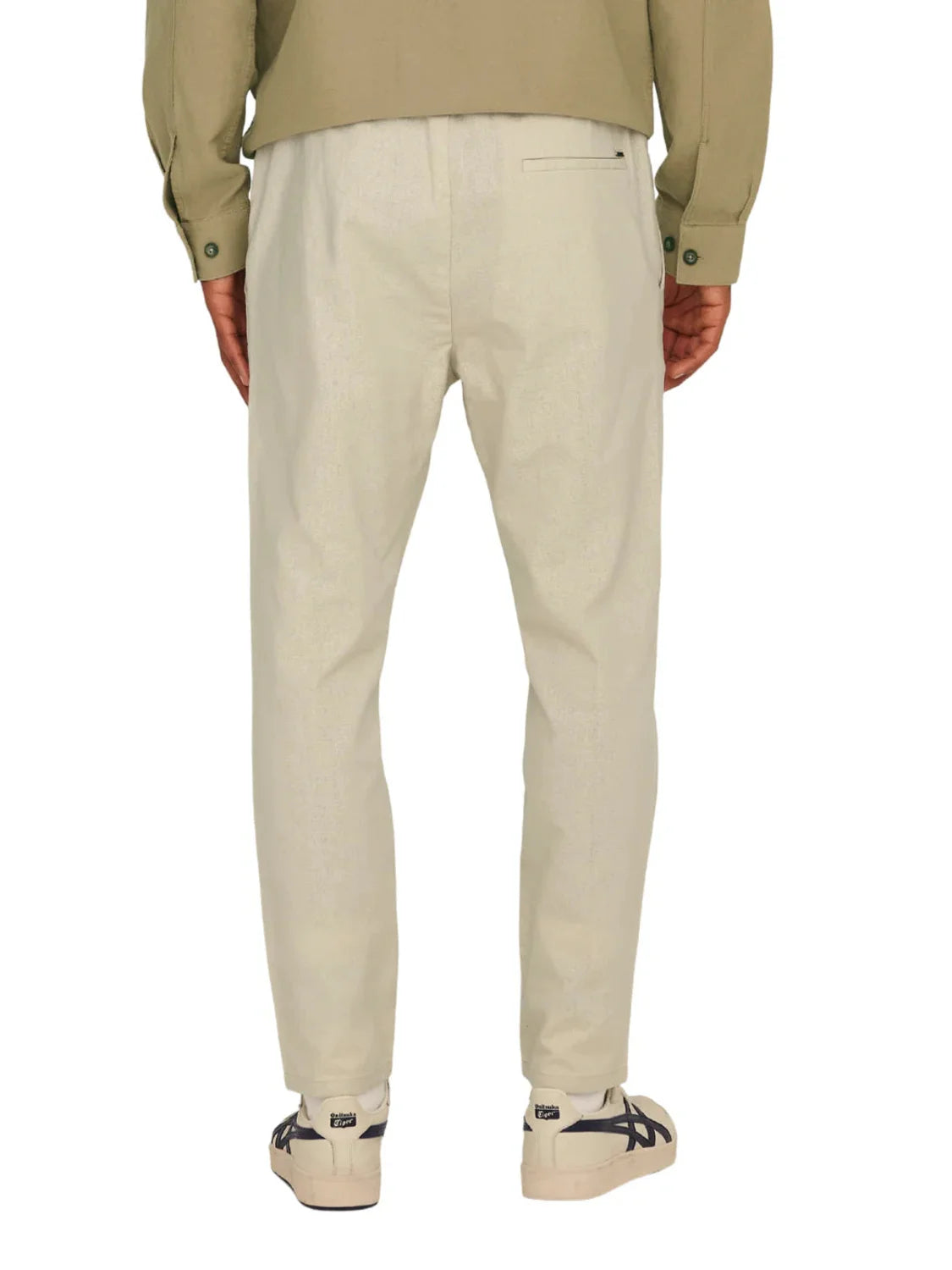 Pantalón ONLY&SONS Linus Crop 0007 Beige | Bicos de Fío