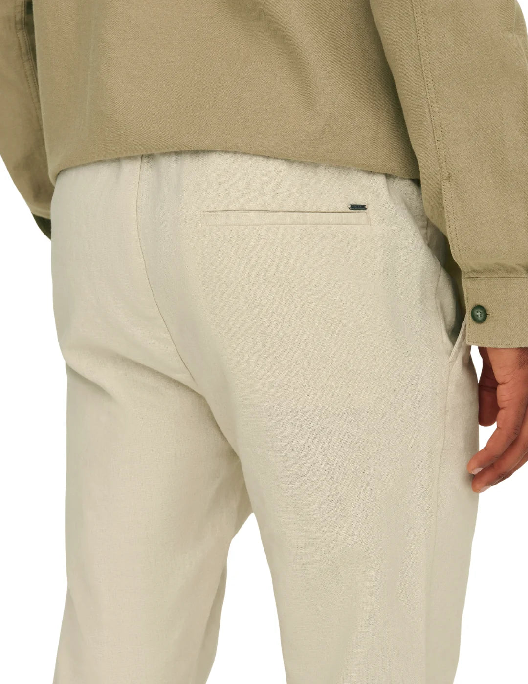 Pantalón ONLY&SONS Linus Crop 0007 Beige | Bicos de Fío