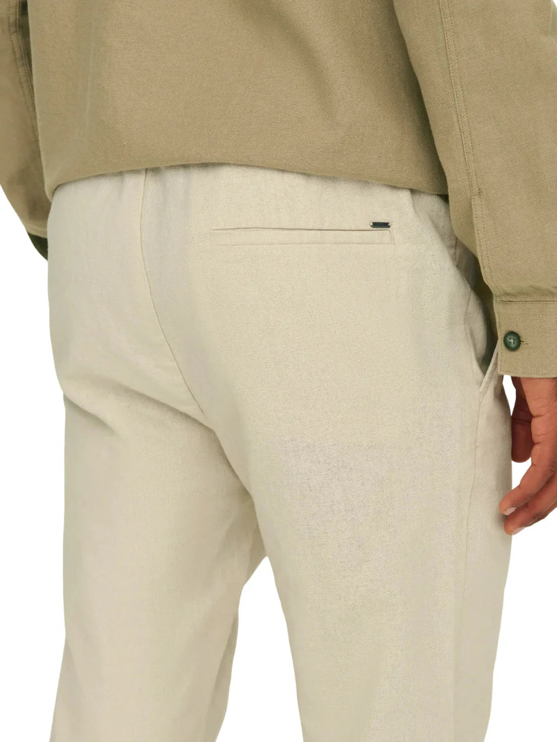 Pantalón ONLY&SONS Linus Crop 0007 Beige | Bicos de Fío