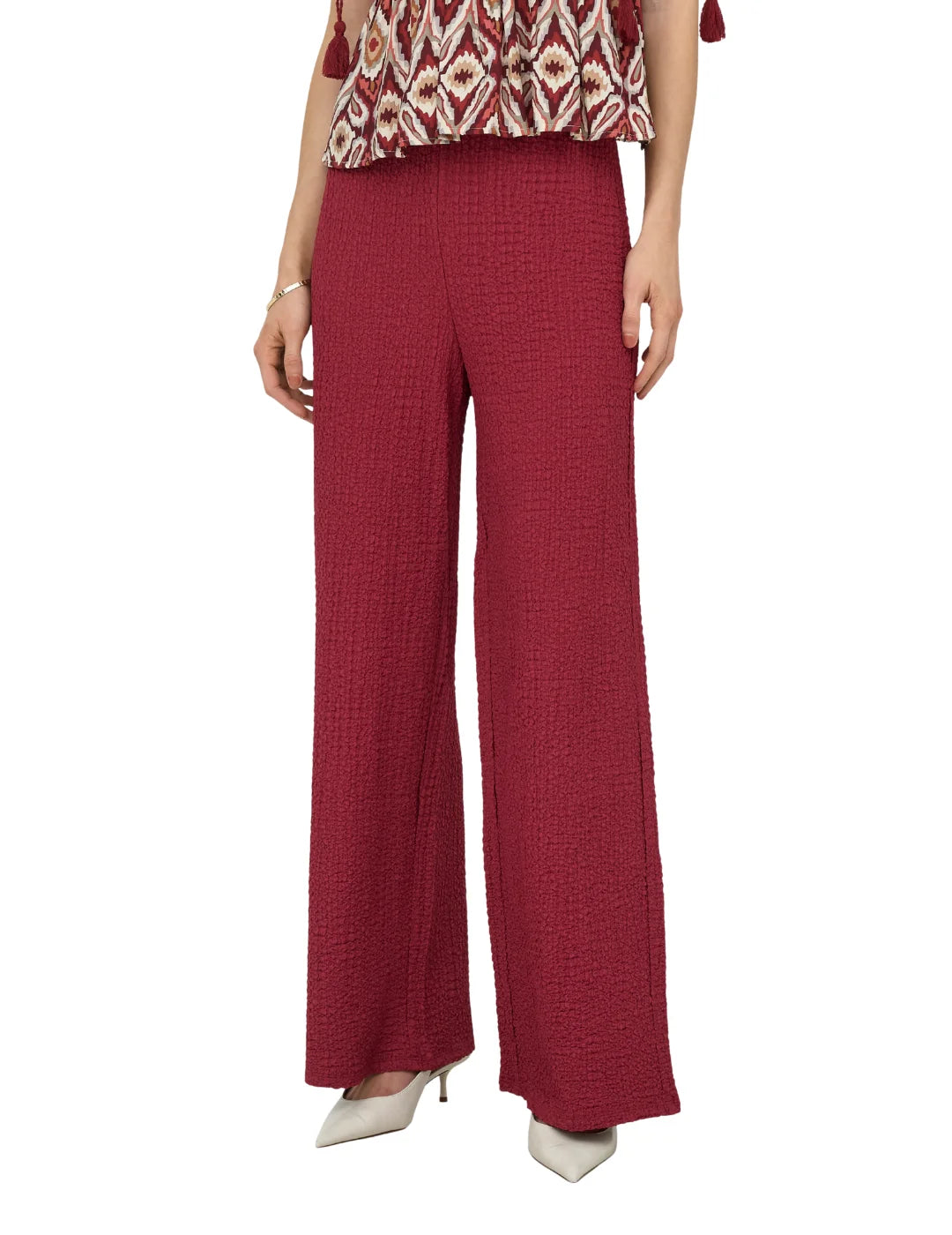 Pantalón ONLY Erikka Rojo | Bicos de Fío