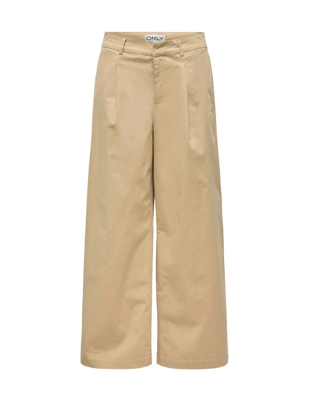 Pantalón Plisado Ancho ONLY Liana Beige | Bicos de Fío