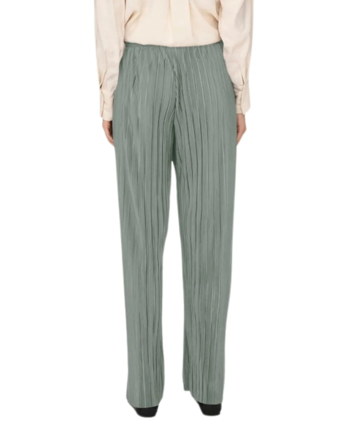 Pantalón Plisado ONLY Ravenna Verde Agave | Bicos de Fío