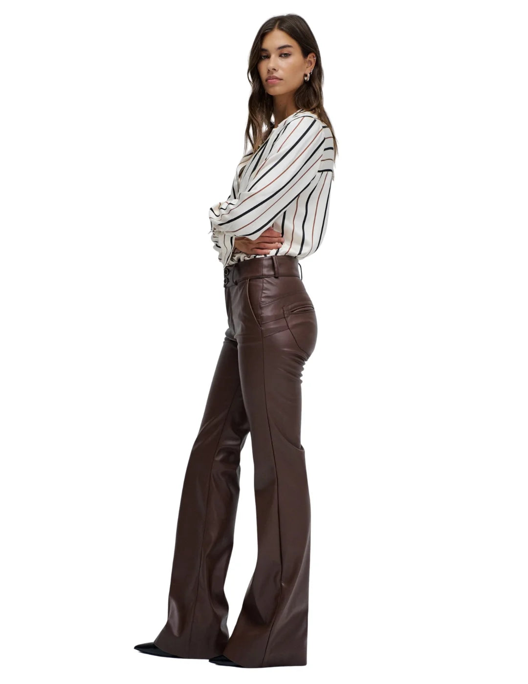 Chino Secret Push In Flare Salsa Jeans Marrón | Bicos de Fío