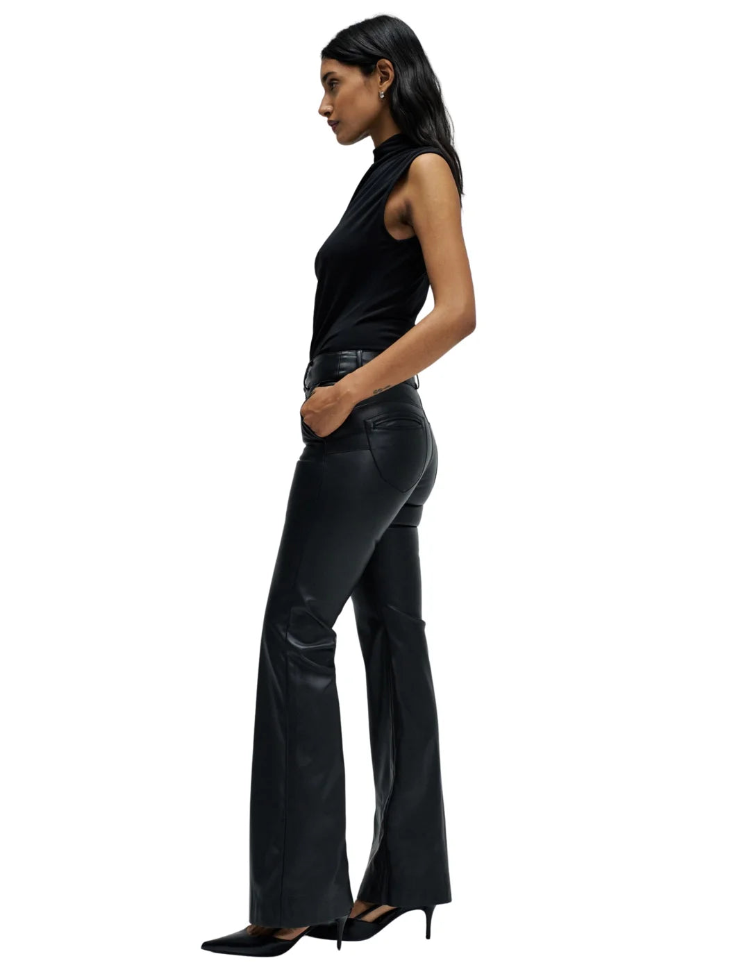 Chino Secret Push In Flare Salsa Jeans Negro | Bicos de Fío