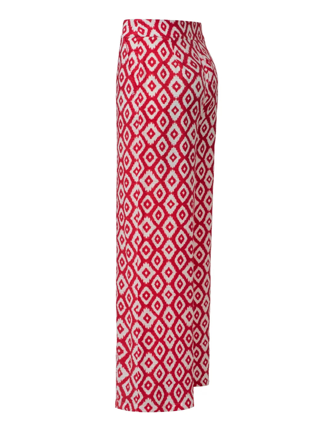 Pantalón Salsa Jeans Textura Rombos Rojo | Bicos de Fío