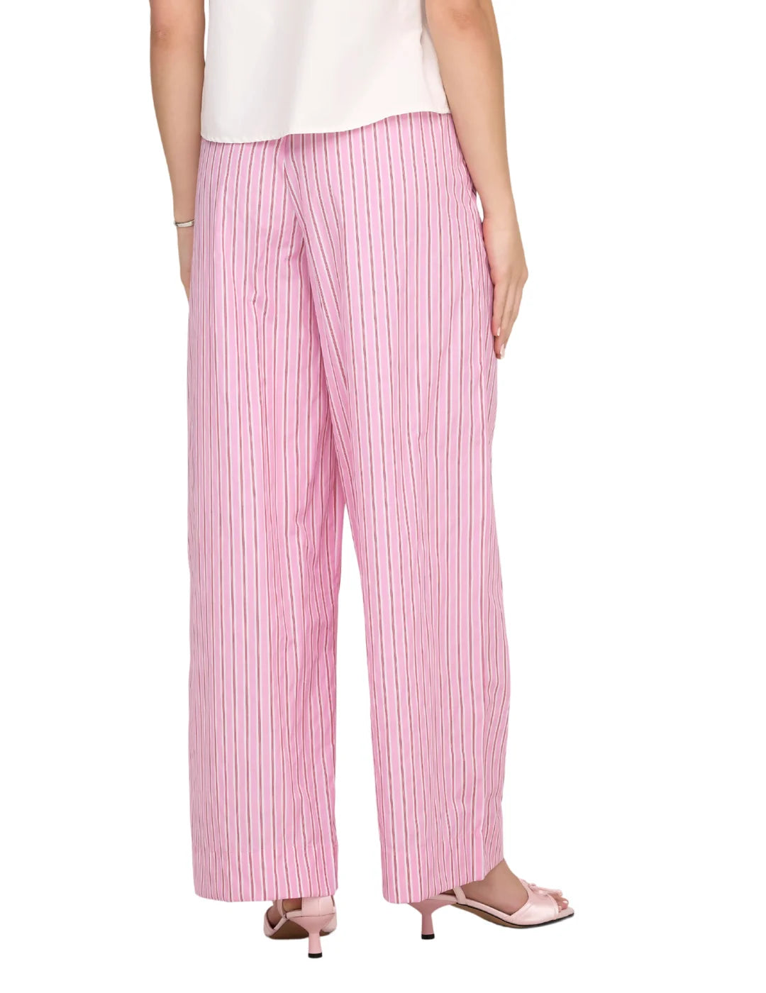 Pantalón Ancho ONLY Loris Rosa | Bicos de Fío