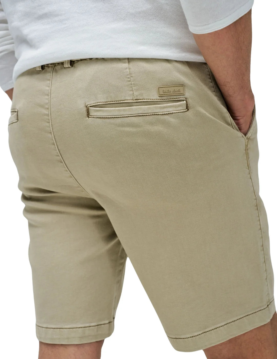 Pantalón Corto Salsa Jeans S-Activ Beige | Bicos de Fío
