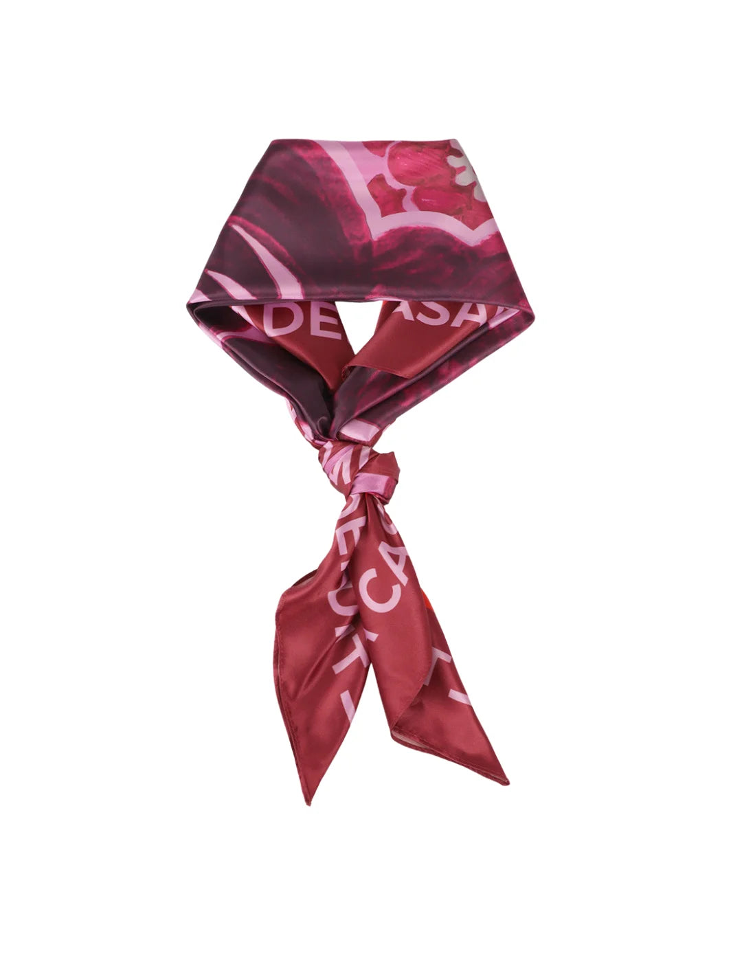 Pañuelo Estampado Flor Lola Casademunt Rosa | Bicos de Fío