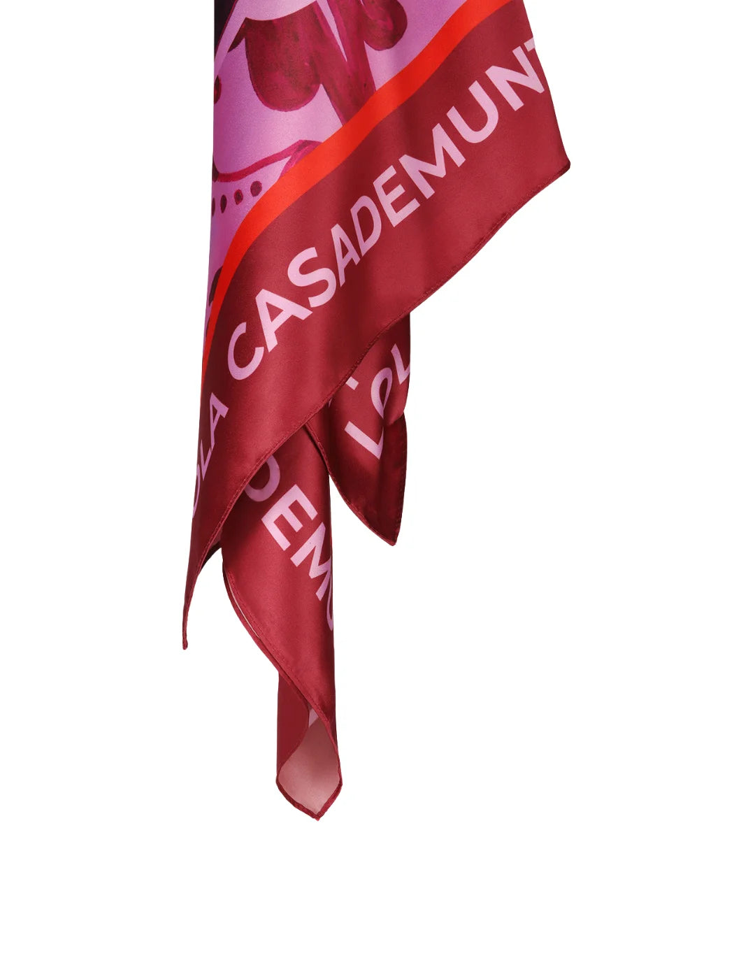 Pañuelo Estampado Flor Lola Casademunt Rosa | Bicos de Fío
