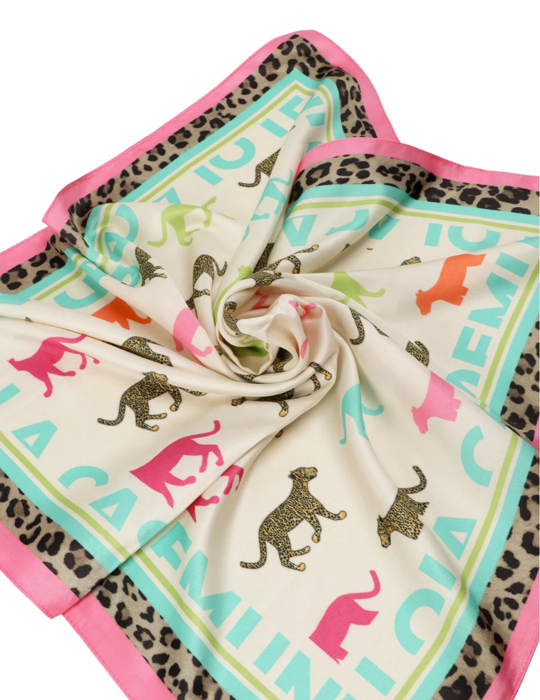 Pañuelo Tigres Colores Lola Casademunt Beige | Bicos de Fío
