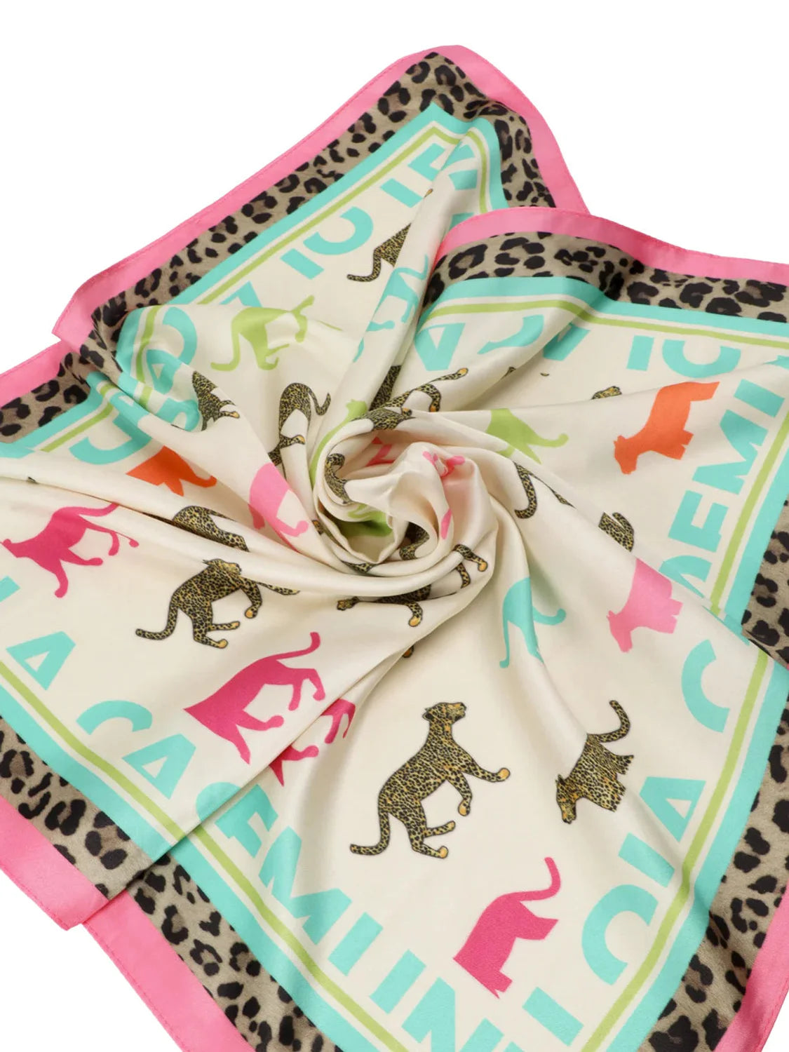 Pañuelo Tigres Colores Lola Casademunt Beige | Bicos de Fío