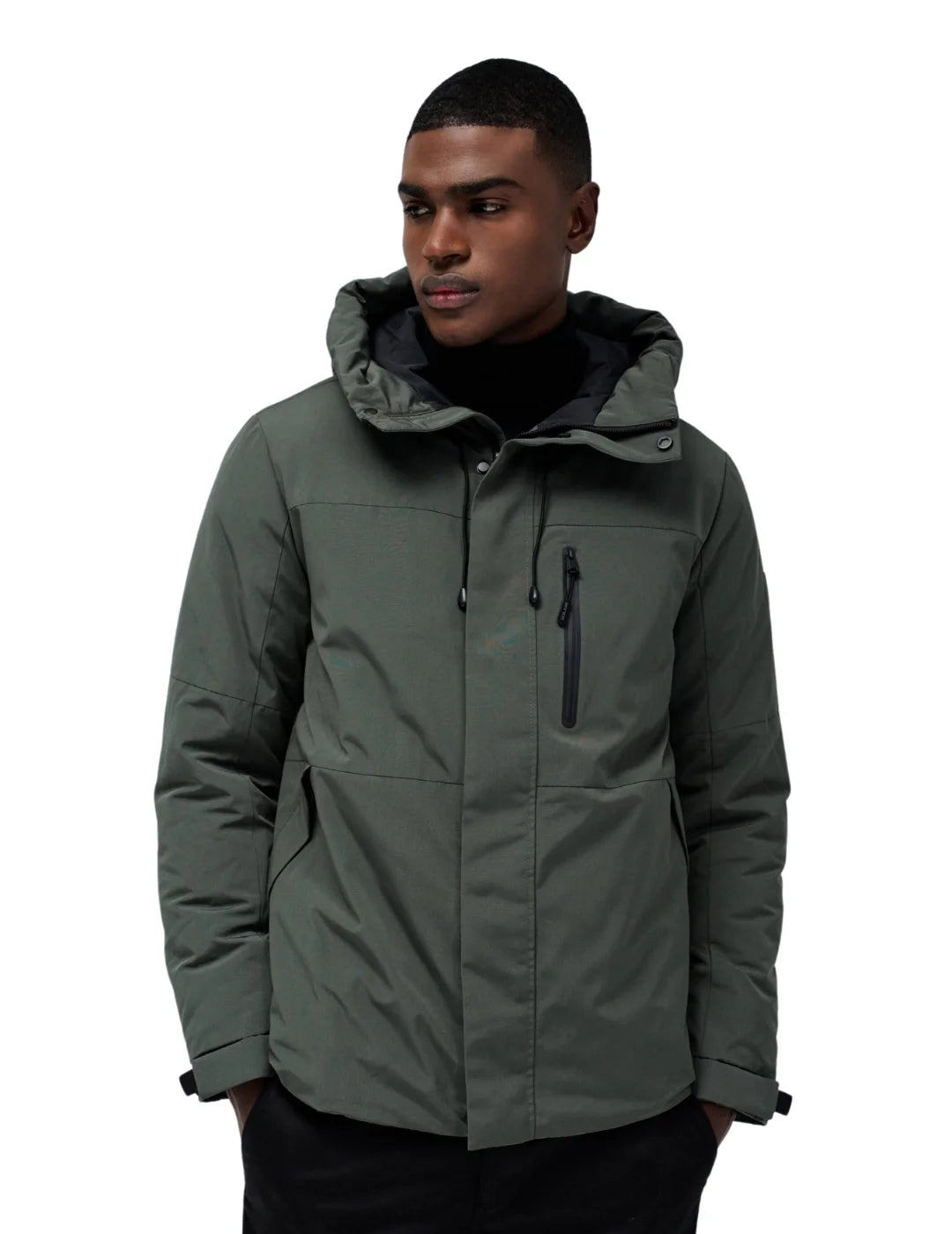 Parka Con Capucha Salsa Jeans Verde | Bicos de Fío