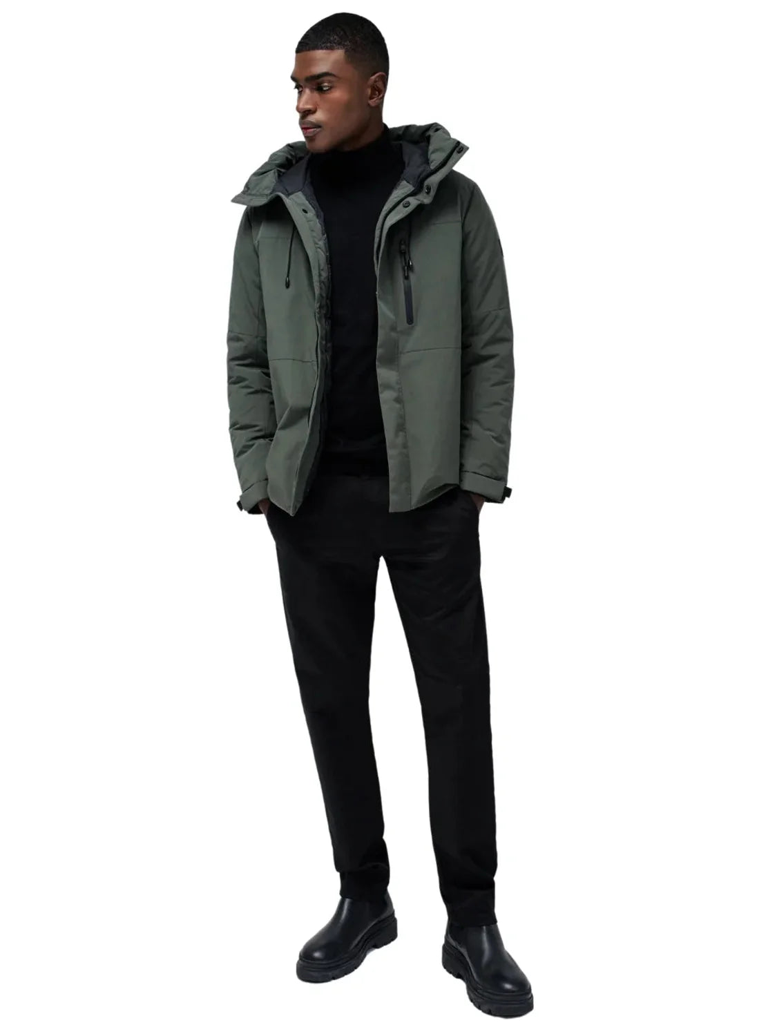 Parka Con Capucha Salsa Jeans Verde | Bicos de Fío
