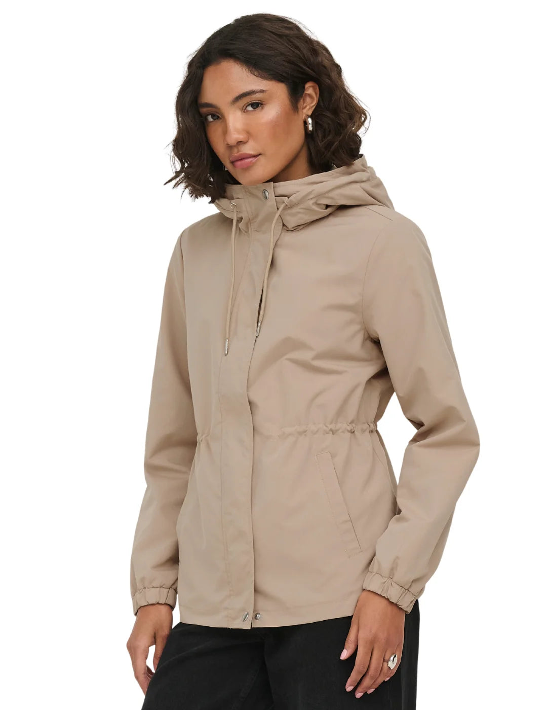 Parka Corta ONLY Asta Beige | Bicos de Fío