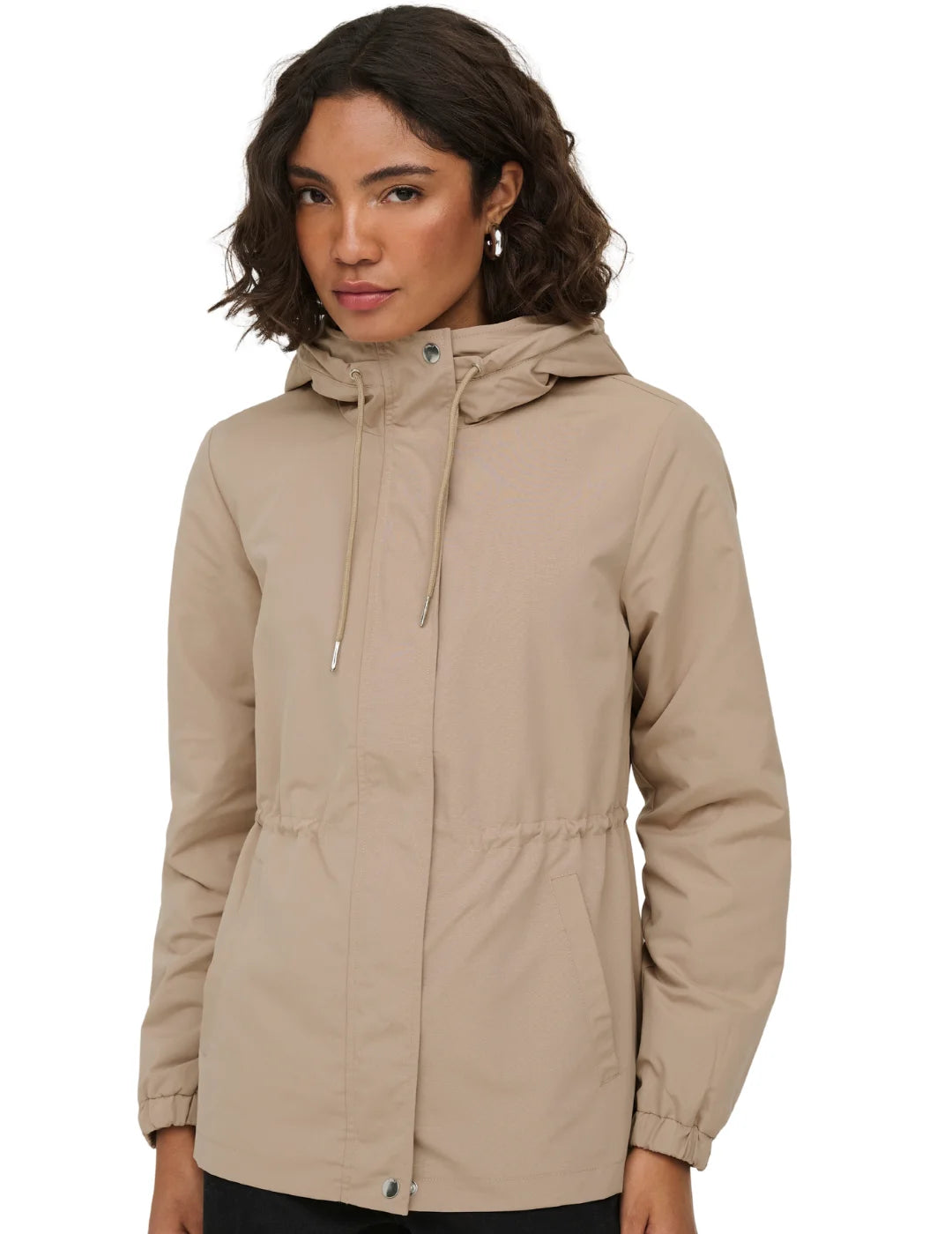 Parka Corta ONLY Asta Beige | Bicos de Fío