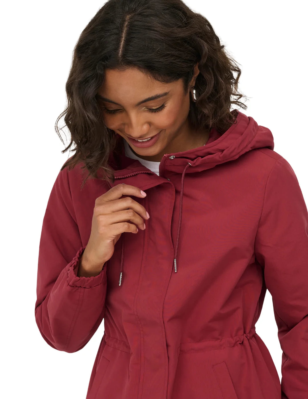Parka Corta ONLY Asta Granate | Bicos de Fío