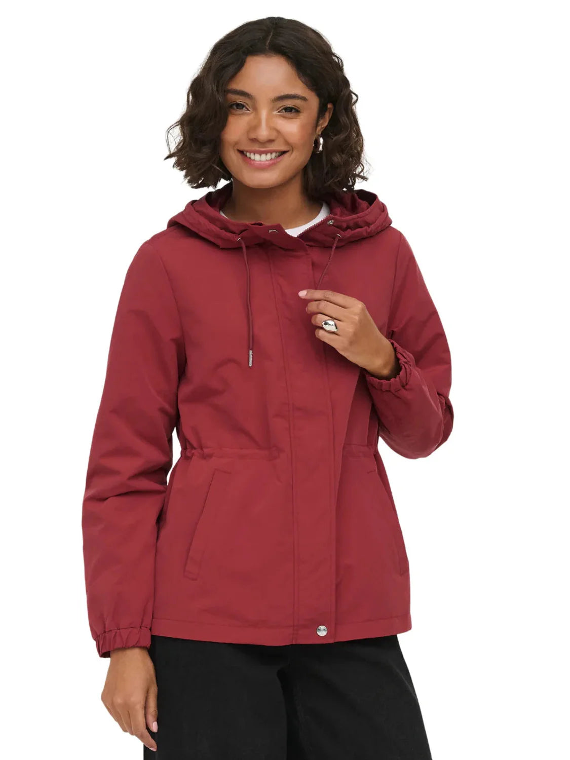 Parka Corta ONLY Asta Granate | Bicos de Fío