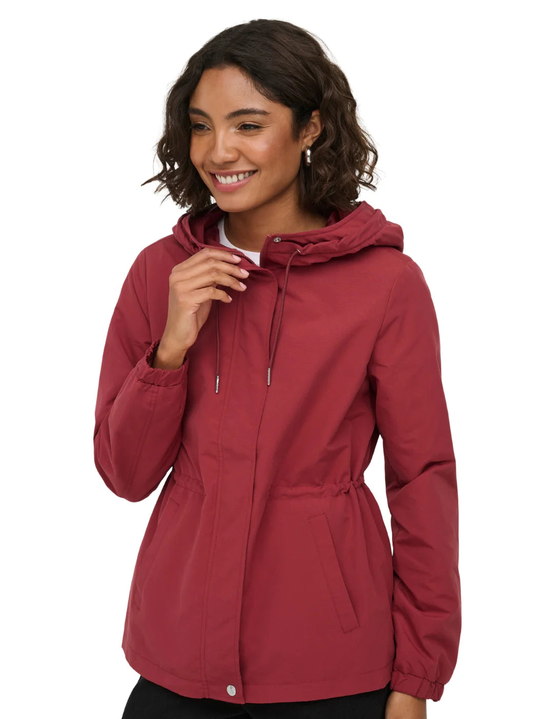 Parka Corta ONLY Asta Granate | Bicos de Fío
