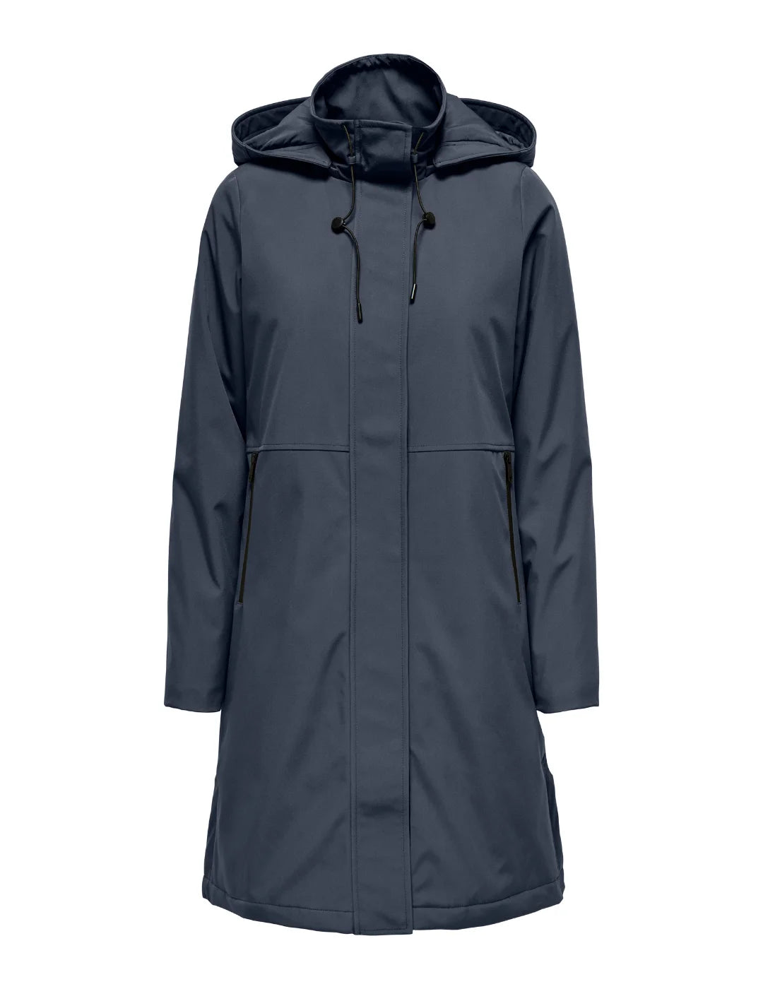 Parka Larga Capucha ONLY Kara Azul | Bicos de Fío
