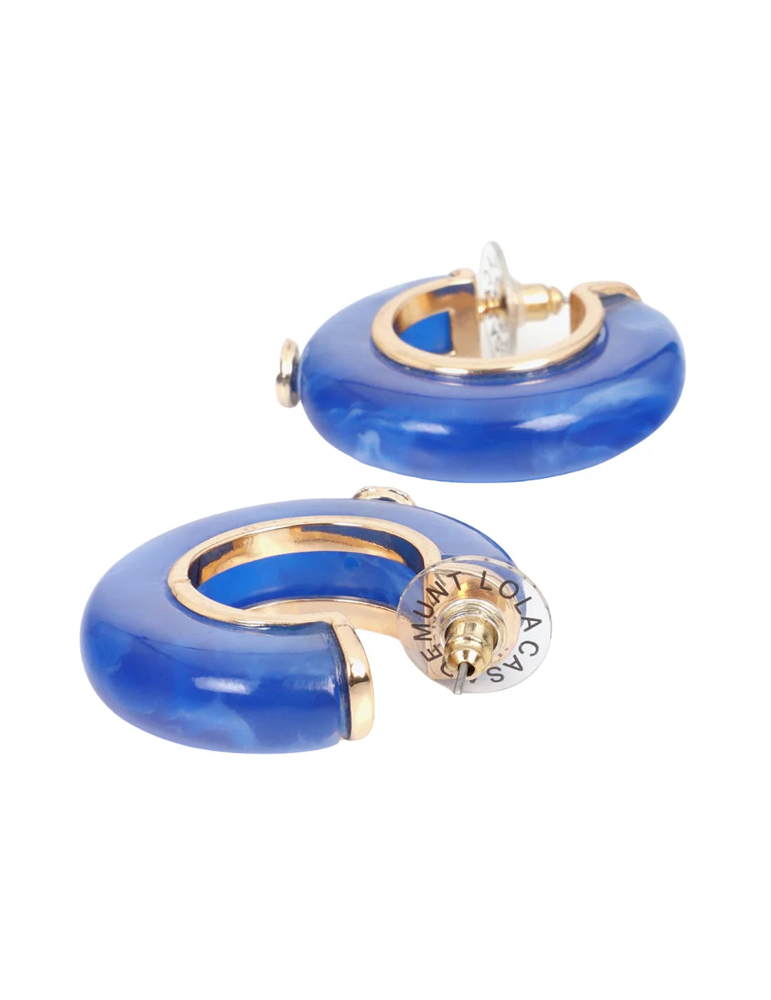 Pendientes Lola Casademunt Aro Chunky Azul | Bicos de Fío