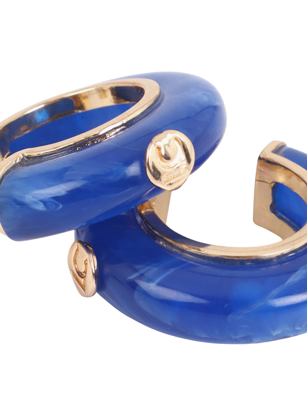 Pendientes Lola Casademunt Aro Chunky Azul | Bicos de Fío