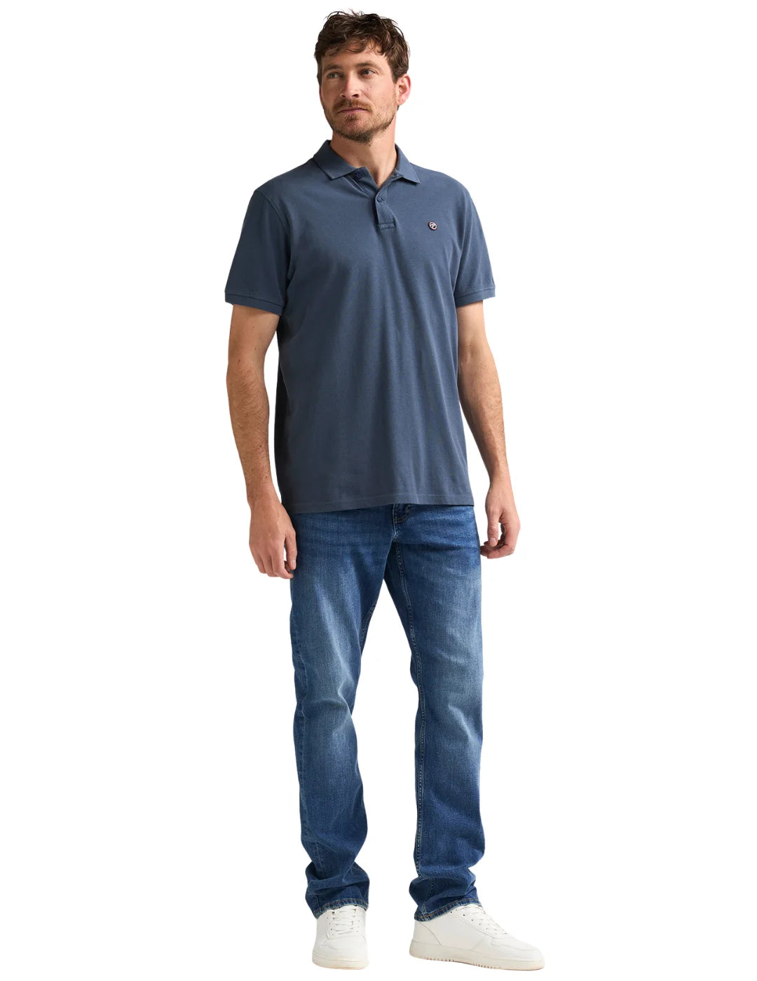Polo Básico Petrol Industries Dolphin Storm Blue | Bicos de Fío